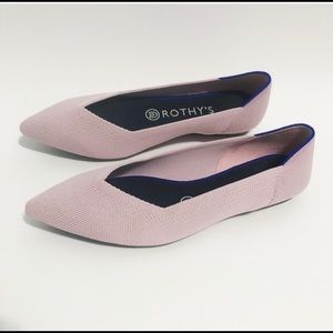 BRAND NEW Rothy’s Petal Pink pointed toe flat